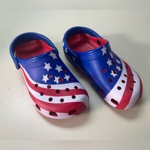 CROCS Kids Starry Blue Red White Clogs